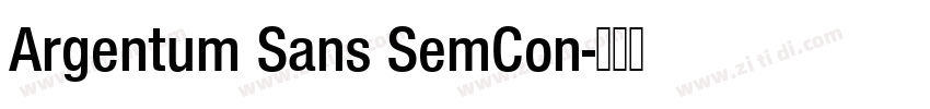 Argentum Sans SemCon字体转换